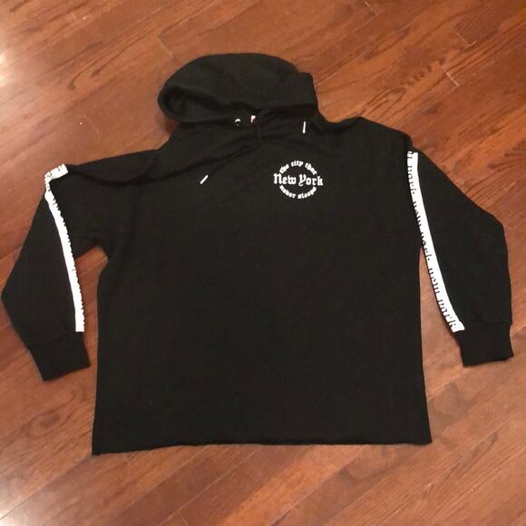 H&M Divider Raw Edge New York Black Hoodie - Picture 1 of 7